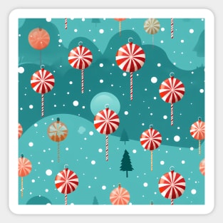 christmas candy at seamless pattern style Sticker